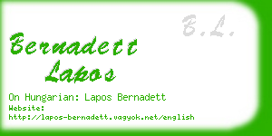 bernadett lapos business card